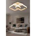 Woodhub 9253 Ledli Gold Plofonyer Avize - 1 - Ahşap