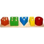 Woodhub Adipa Ea Ahşap Geometrik Oyunu Çocuk Oyun Oyuncak - Ahşap Desenli