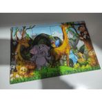 Woodhub Ahşap 12 Parça Puzzle - Ahşap Desenli