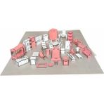 Woodhub Ahşap 27 Parça Oyuncak Seti Pembe - Ahşap Desenli