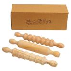 Woodhub Ahşap 3' Lü Merdane Seti - Ahşap Desenli