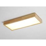 Woodhub Ahşap Çerçeve Tavan LED Aydınlatma Avize 30*120 cm Salon Yatak Odası Mutfak BEYAZ6500 Işık Rengi
