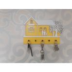 Woodhub Ahşap Ev Anahtarlık - 0 - Sarı
