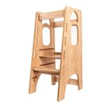 Woodhub Ahşap Montessori Öğrenme Kulesi - Ahşap Desenli