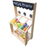 Woodhub Ahşap Oyuncak Manav Tazgahı - Ahşap Desenli