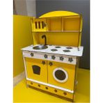 Woodhub Ahşap Oyuncak Mutfak 84X60 Ebat 3 mm - Ahşap Desenli