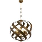 Woodhub Altın Eskitme Kaplama Modern Avize, E27, Metal, 40 cm AV-60192-6E - Ahşap