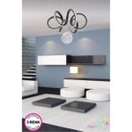 Woodhub Antrasit Kasa 3 Renk Yanabilen Şeker Camlı Modern Ledli Avize - 1 - Ahşap