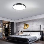 Woodhub Antrasit Şerit Akrilikli 50 cm Çap 3 Işık Renkli Kumandalı Dimli LED Tavan Lambası,modern Aydınlatma - 1 - Ahşap