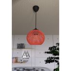 Woodhub Balle Turuncu Sarkıt Top Avize Siyah Kablo - 1 - Ahşap