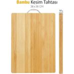 Woodhub Bambu Metal Saplı Kesim Panosu Et Ekmek Sebze Meyve Kesim Tahtası