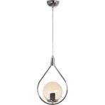 Woodhub Bej Deco Modern Tasarım Cafe - Mutfak - Salon - Hol Krom Renk Bal Camlı Tekli Avize Modern E27 1 Me