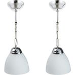 Woodhub Beyaz 2 Adet Beyaz Opal Camlı Koridor Oturma Odası Hol Giriş Mutfak Içi Tekli Avize 12 x 12 Modern