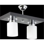 Woodhub Beyaz Ikili Modern Spor Model Dikdörtgen Tepsi Siyah Avize Modern 2 E27 Metal 30