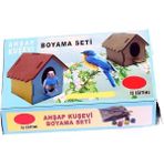 Woodhub Boyanabilir Ahşap Kuşevi Yapım ve Boyama Seti - Ahşap Desenli