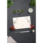 Woodhub Cam Kesme Tahtası - Cam Kesme Tablası | Krem Geyikli 20CM x 30CM