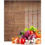 Woodhub Cam Kesme Tahtası Kare Eski Ahşap Desenli 30 x 30 cm