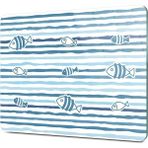 Woodhub Cam Kesme Tahtası Marine Blue Fish Line