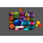 Woodhub Cam Kesme Tahtası Renkli Boncuklar Desenli 35 X 25 cm