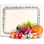 Woodhub Cam Kesme Tahtası ve Sunumluk Good Life 20 X 30 cm