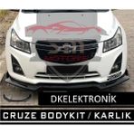Woodhub Chevrolet Cruze Uyumlu Ön Tampon Eki Body Kit Karlık Lip Siyah