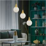 Woodhub Damla 3 Lü Sıralı Eskitme Modern Sarkıt Mutfak Oturma Odası Salon Sarkıt Avize - 1 - Ahşap
