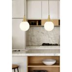 Woodhub Damla Tekli Eskitme Beyaz Camlı 2li Modern Sarkıt Mutfak Salon Avize Seti - 1 - Ahşap