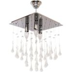 Woodhub Damlataş Üçlü Şeffaf Avize - 1 - Ahşap