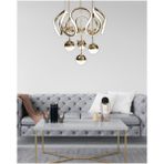 Woodhub Diana Modern Sarkıt Kelebekli Gold Sarı 3 Kademeli Ledli Avize - 1 - Ahşap