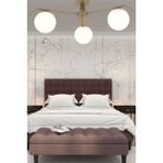 Woodhub Diaspor 3'lü Yuvarlak Eskitme Beyaz Camlı Modern Plafonyer Genç Odası Yatak Odası Retro Salon Avize - 1 - Ahşap
