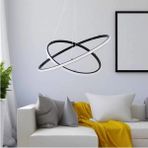 Woodhub Dolpo / 3 Renk Işık / Sarkıt Avize / 2 'li Çemberli/ 40-20 cm / Antrasit Kasa / 3 Yıl Garanti - 1 - Ahşap