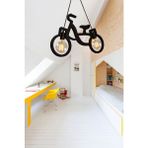 Woodhub E27 Ahşap Wooden Siyah Bisiklet Sarkıt Avize Ahşap Lüks Rustik Modern Dekoratif Lamba Çocuk Odası A