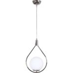 Woodhub E27 Deco Modern Tasarım Cafe - Mutfak - Salon - Hol Krom Renk Beyaz Camlı Tekli Avize 1 Modern Meta