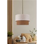 Woodhub E27 Jüt Pasta Tekli Sarkıt Avize EJ44 1 Salon / Oturma Odası Modern Bej 30 Kumaş 71-80 cm