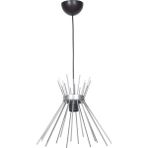 Woodhub E27 Kirpi Lüks Özel Tasarım Gri Renk Salon - Mutfak Tekli Sarkıt Avize 1 Metal Gri