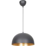 Woodhub E27 Madrid Özel Tasarım Cafe - Mutfak Model Metal Siyah Içi Gold Sarkıt Tekli Avize Modern Siyah