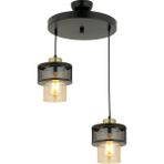 Woodhub E27 Pulsar Hakiki Cam Model Modern Ikili Sarkıt Avize Metal Modern 30 Metalik 2