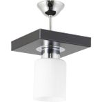 Woodhub E27 Tekli Modern Spor Model Kare Tepsi Siyah Avize Beyaz Modern Metal 1