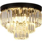 Woodhub Efsane 40 Lık Kristal Taşlı Siyah Modern Salon Avize - 1 - Ahşap
