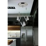 Woodhub Elegance Modern Kelebek Üçlü Sarkıt LED Avize Krom Ledli Kelebek Avize - 1 - Ahşap