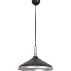 Woodhub Flora Modern Tasarım - Cafe - Mutfak - Salon - Hol - Çocuk Odası Siyah - Gri Renk Tekli Metal Avize - 1 - Ahşap
