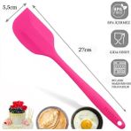 Woodhub Fuşya Silikon Spatula Isıya Dayanıklı Yanmaz Yapışmaz Çizmez 27CM