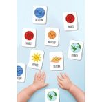 Woodhub Gezegenleri Öğreniyorum Zeka Kartları Güneş Sistemi Eşleştirme Oyunu Ahşap Eğitici Oyuncak - Ahşap Desenli