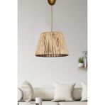 Woodhub Hasır Esparfa Handmade Tekli Sarkıt Natural Hnmd-42 Bej 1 71-80 cm Tekli 30 E27
