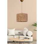 Woodhub Hasır Roue Sarkıt Avize Hasır 71-80 cm 30 Tekli Haki E27