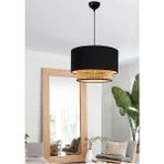 Woodhub Homing Siyah Kumaş Orijinal Hazeran Rattan Sarkıt AYD-3743 - 1 - Ahşap