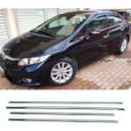 Woodhub Honda Civic Fb7 Krom Cam Çıtası 2012-2016 (4 Parça)