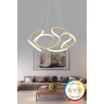 Woodhub Honi x Eskitme Modern Sarkıt 3 Renk Işık Salon Mutfak Oda Hol Ledli Avize - 1 - Ahşap