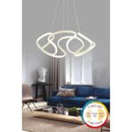 Woodhub Honi x Krem Modern Sarkıt 3 Renk Işık Salon Mutfak Oda Hol Ledli Avize - 1 - Ahşap