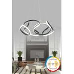 Woodhub Honi x Siyah Modern Sarkıt 3 Renk Işık Salon Mutfak Oda Hol Ledli Avize - 1 - Ahşap